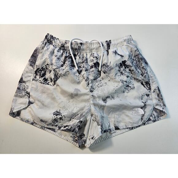 The North Face size medium M womens brief lined marbled back zip running shorts_ - Picture 1 of 9
